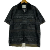 半袖シャツ Sacai 23SS Eric Haze Bandana Print Shirt 23-03076M (1) 1 ブラック