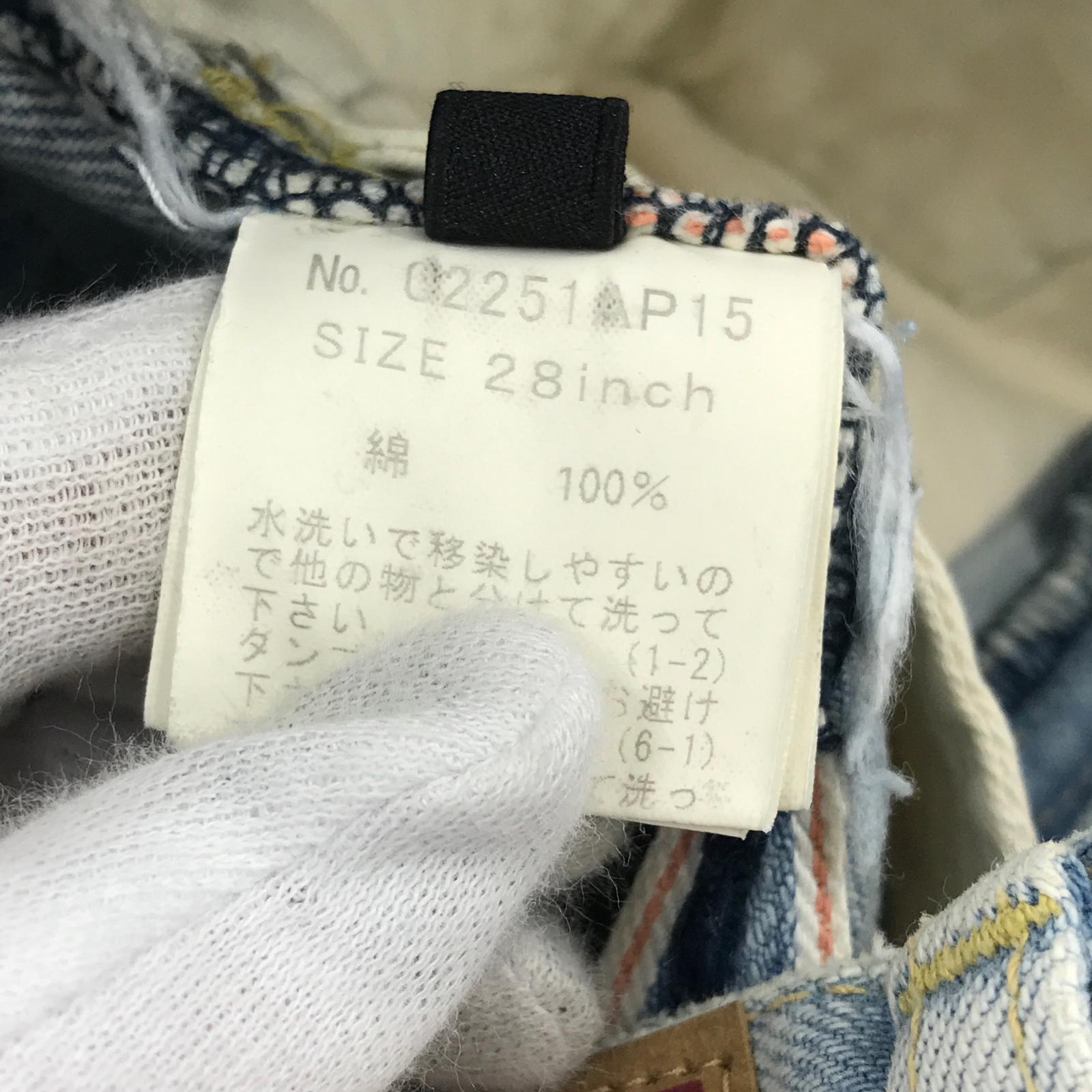 デニムパンツ 25SS CZSR加工 リペアデニム 28 28 ブルー