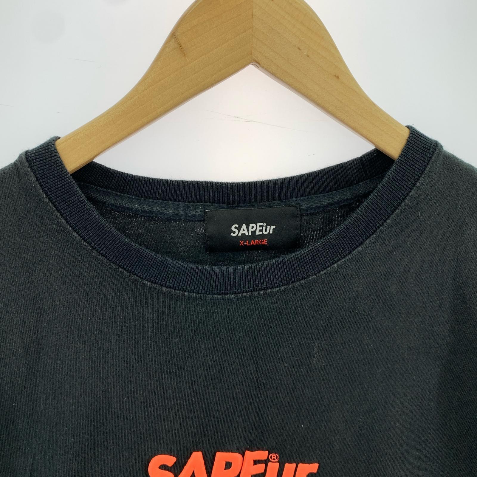 半袖Tシャツ 両面 ロッドマン 黒 オレンジ XL ブラック