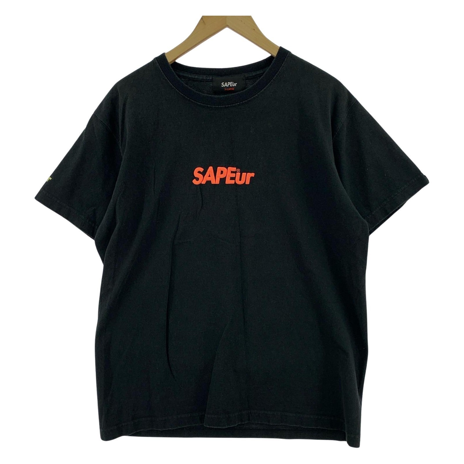半袖Tシャツ 両面 ロッドマン 黒 オレンジ XL ブラック