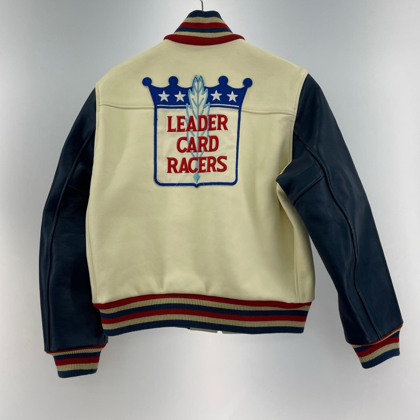 レザージャケット AWARD JACKET LEADER CARD RACERS 白紺 40 40