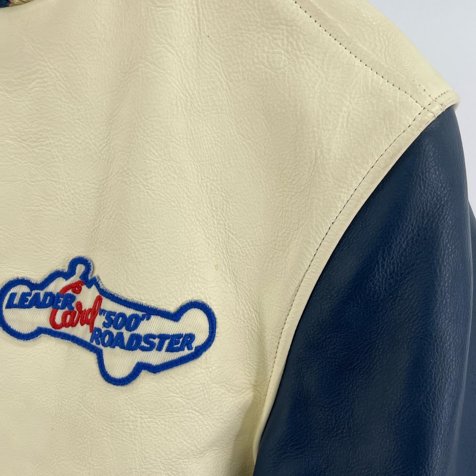レザージャケット AWARD JACKET LEADER CARD RACERS 白紺 40 40