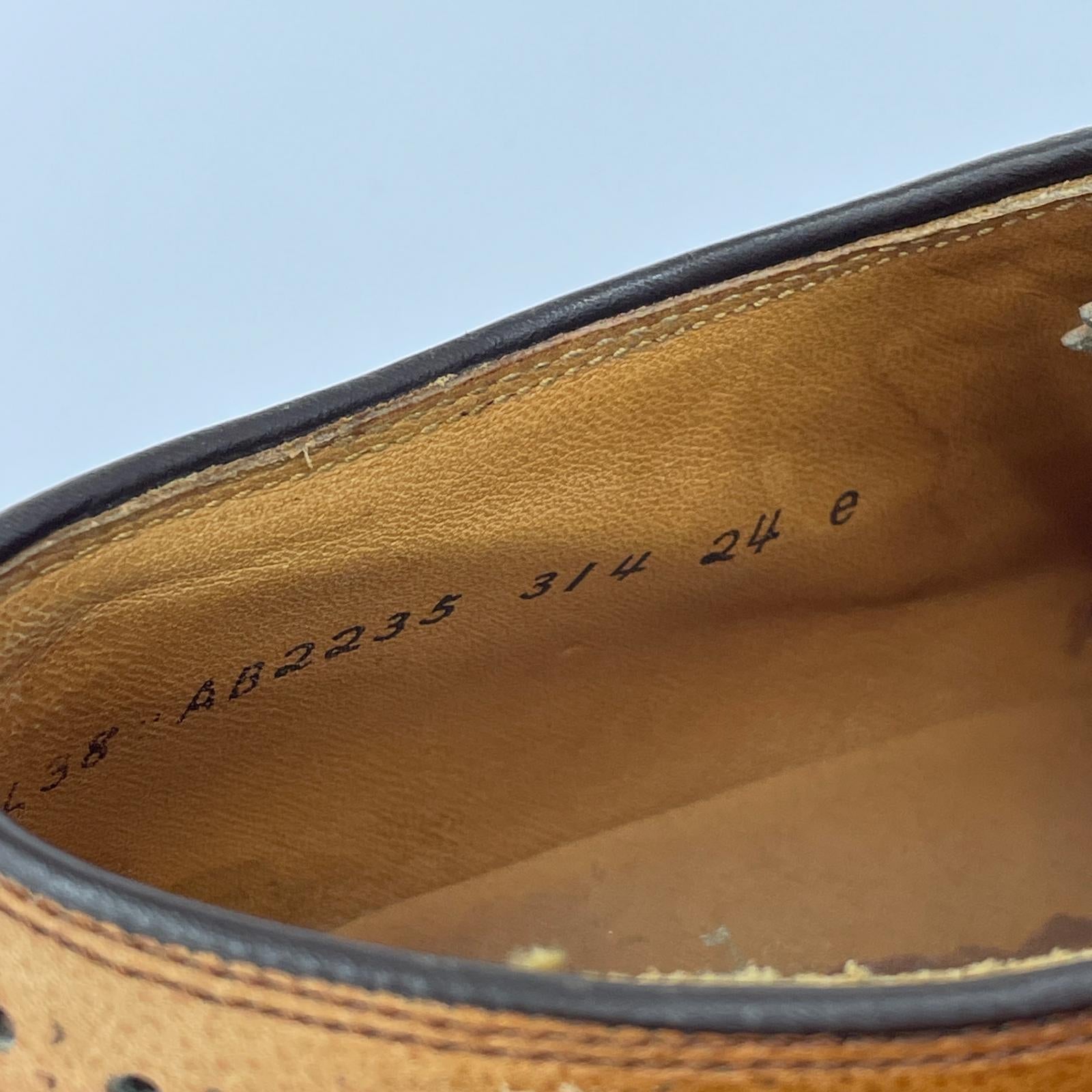 シューズ imperial grade ウイングチップ 茶 24 ブラウン