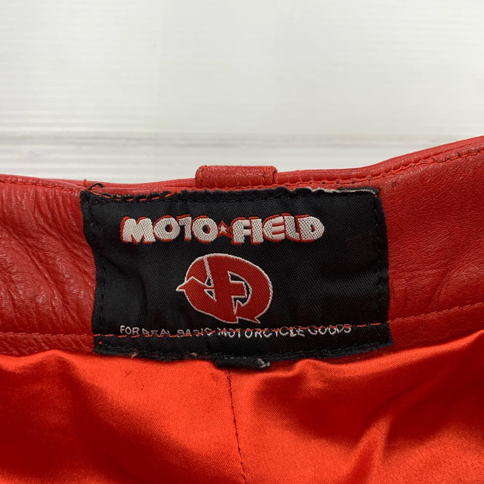 パンツ MOTO FIELD レザーパンツ 赤 W27