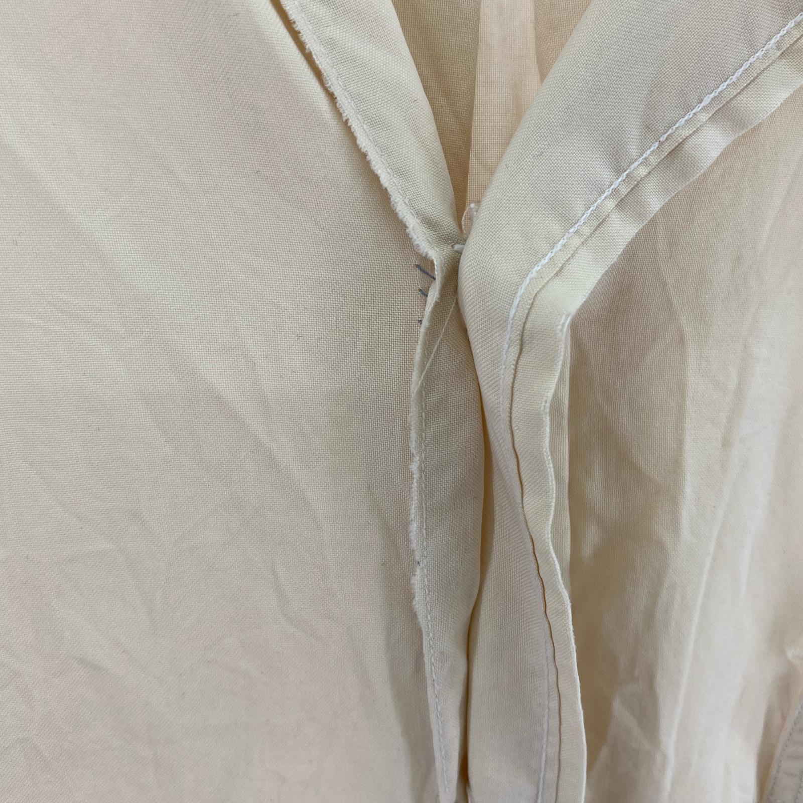半袖シャツ シルク スタンドカラー (L) L ベージュ