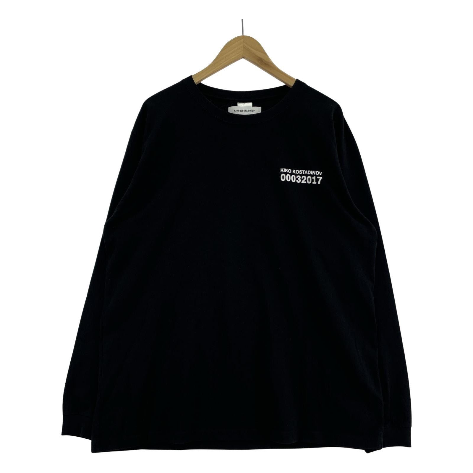 長袖Tシャツ KIKO KOSTADINOV 17AW classless L/S T-shirts 胸ロゴL/STee XL 黒 LL ブラック