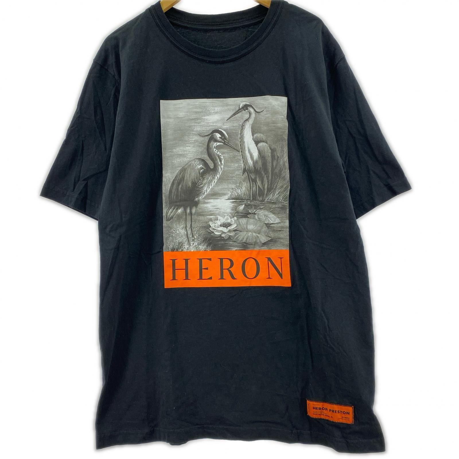 半袖Tシャツ Heron Preston Logo Graphic Printed Short-sleeved T-shirt HMAA026C99JER001 黒 (L) L ブラック