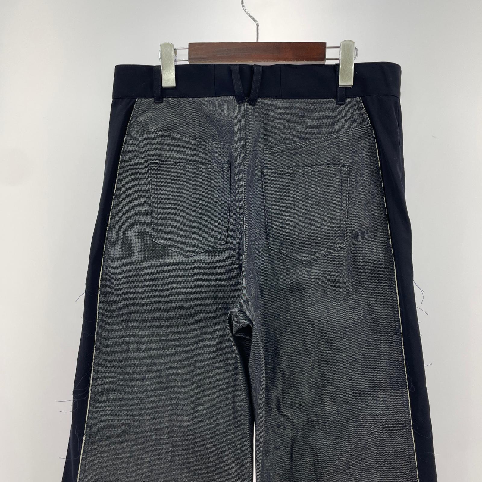 デニムパンツ Two Tone Raw Denim Pants 38 ネイビー