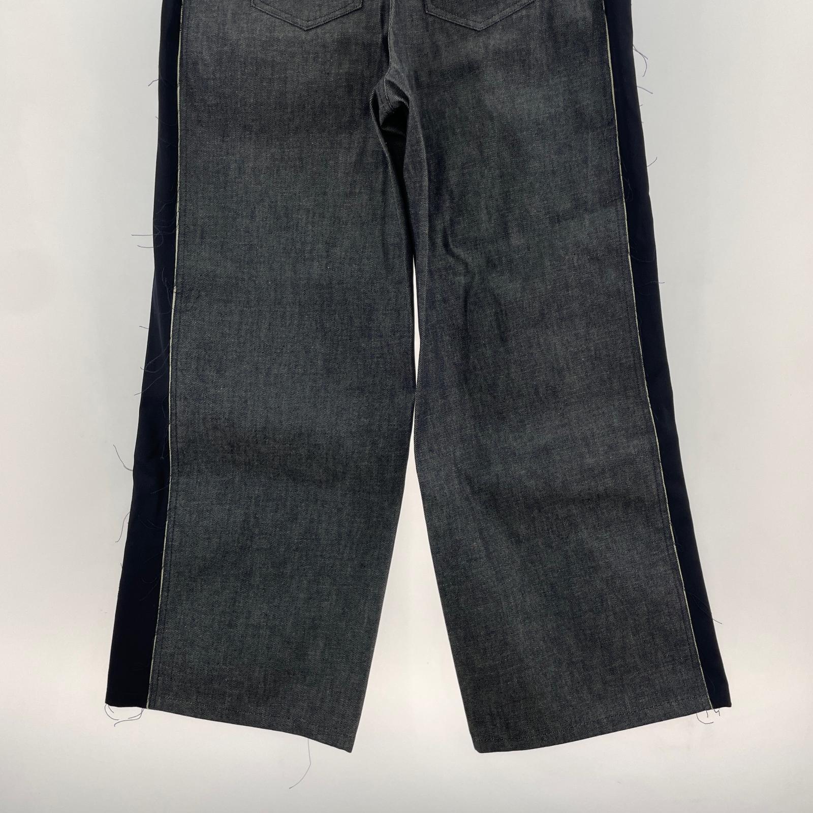 デニムパンツ Two Tone Raw Denim Pants 38 ネイビー