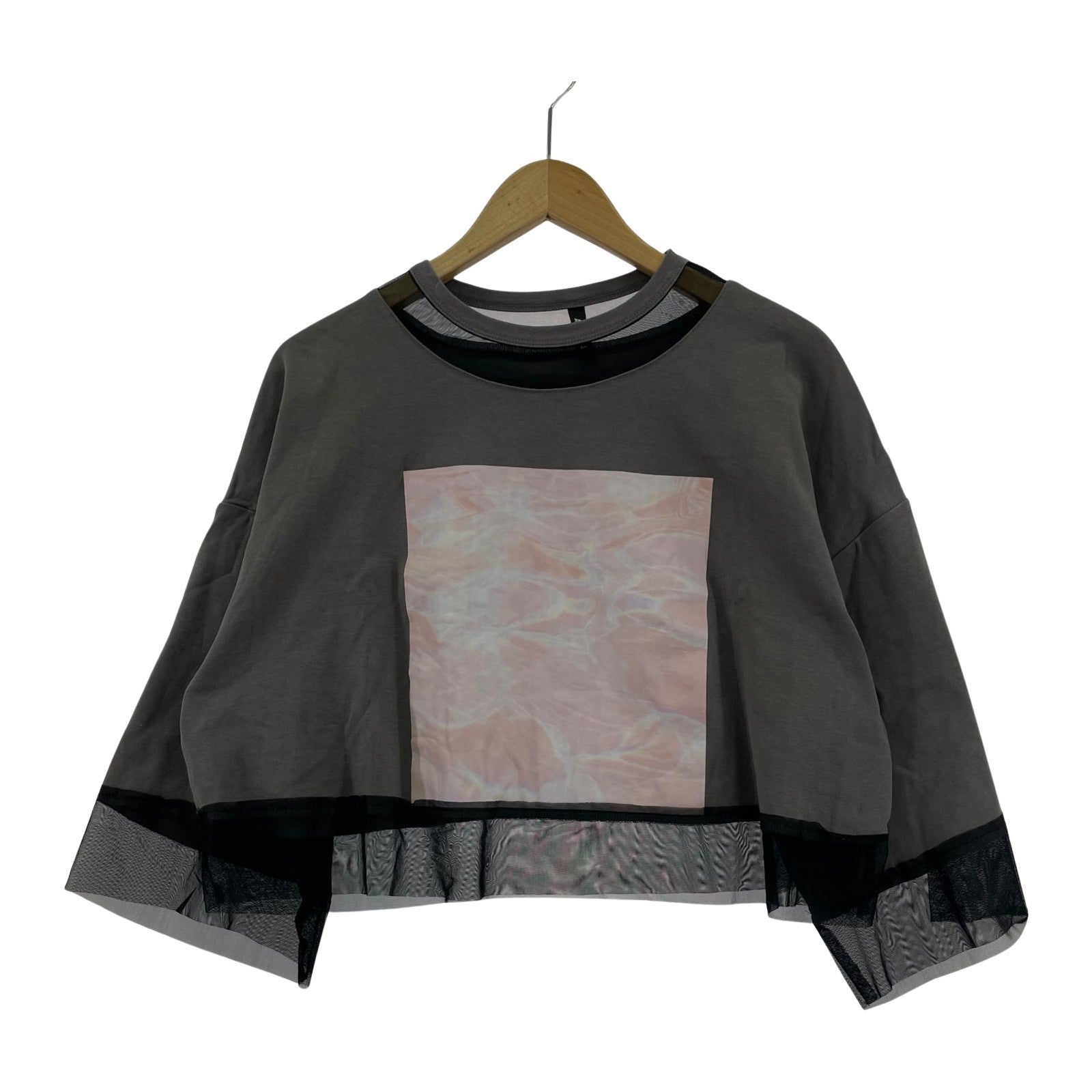 半袖Tシャツ 24SS グラフィッククロッププリント TEE 0 グレー