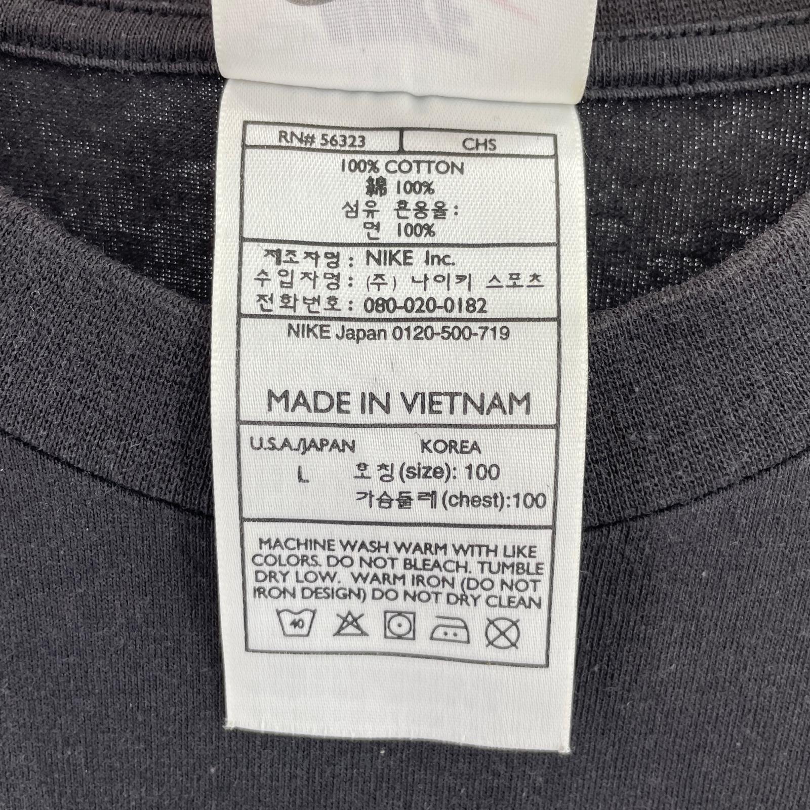半袖Tシャツ 90s 白タグ JORDAN デッドストック L ブラック