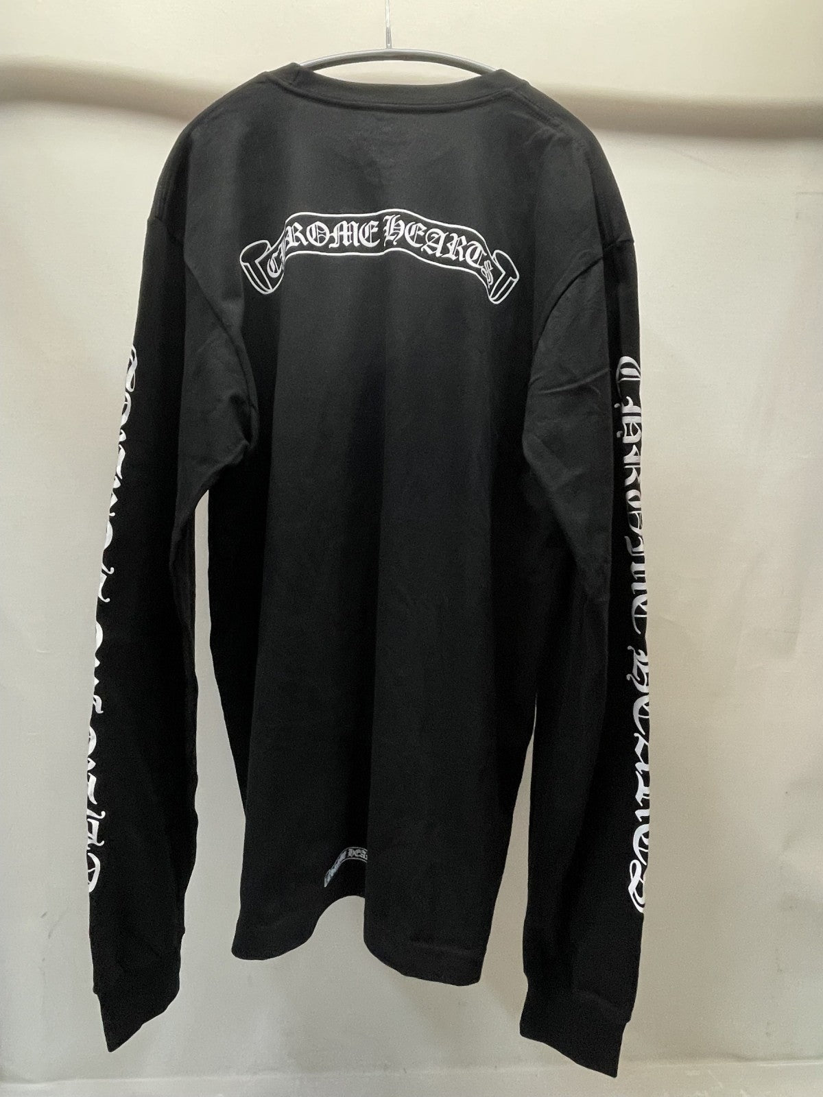 長袖Tシャツ CHROME HEARTS CH L/S/1 スクロールラベルL/SポケTee XL ブラック