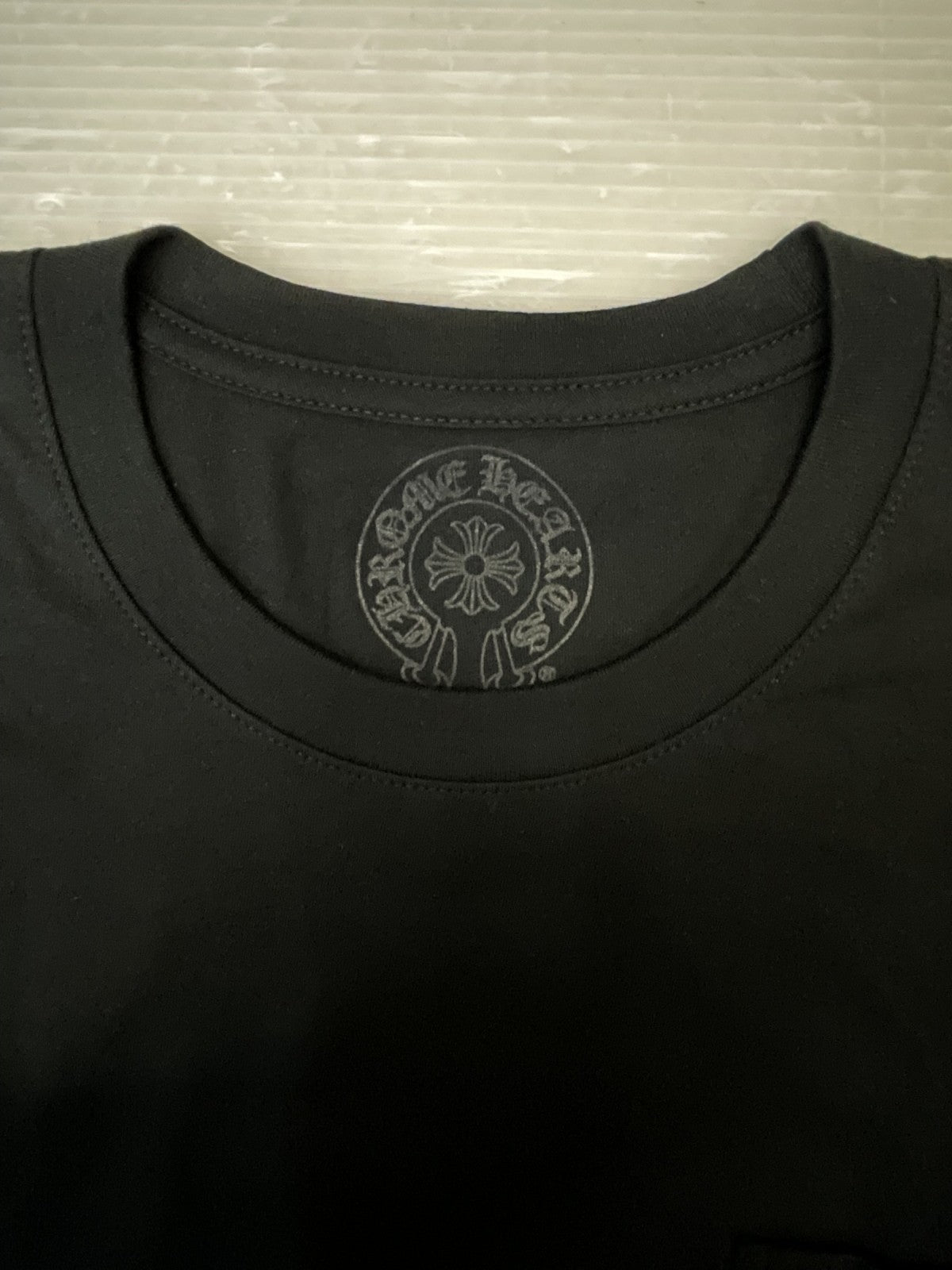 長袖Tシャツ CHROME HEARTS CH L/S/1 スクロールラベルL/SポケTee XL ブラック