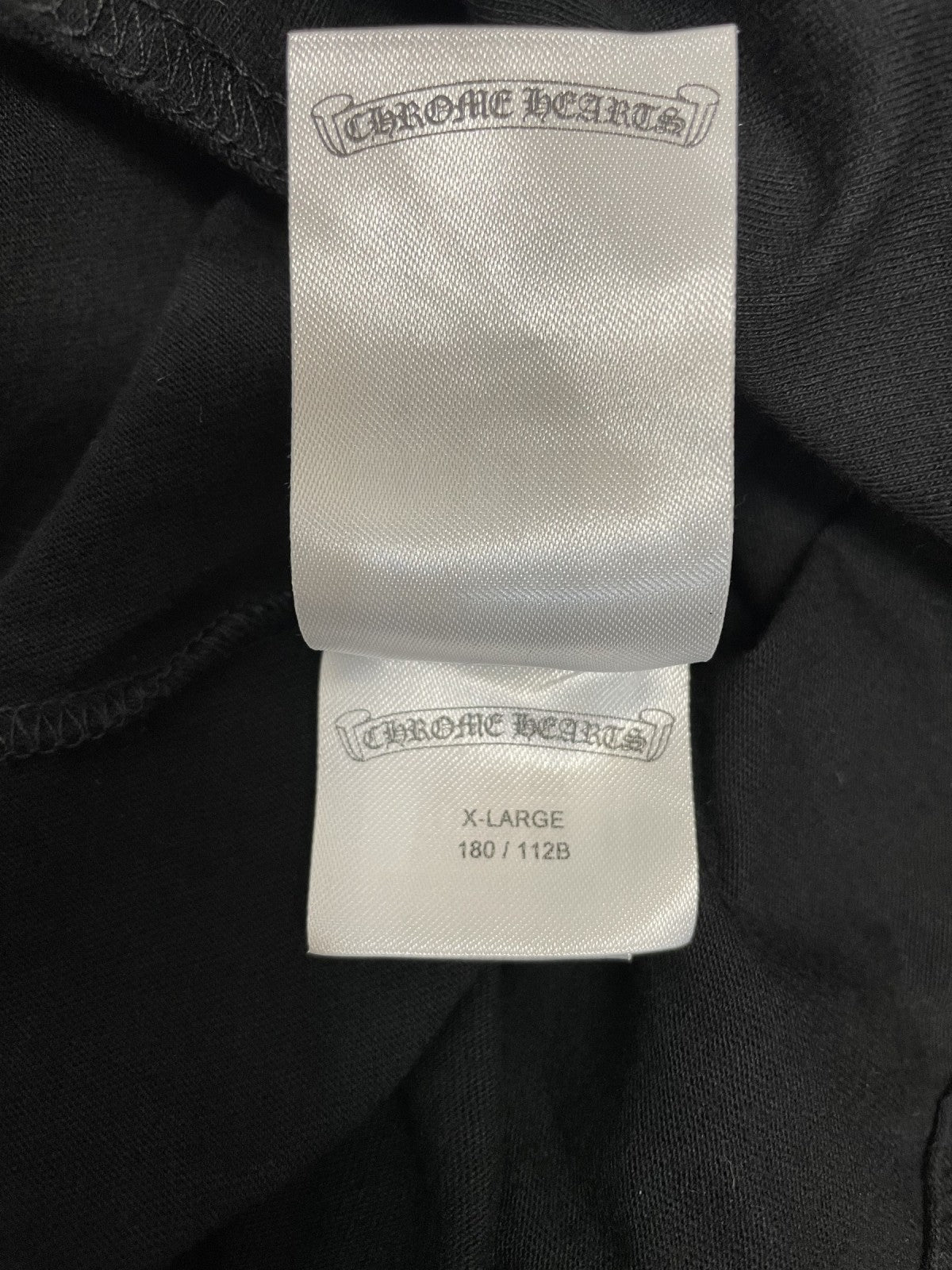 長袖Tシャツ CHROME HEARTS CH L/S/1 スクロールラベルL/SポケTee XL ブラック