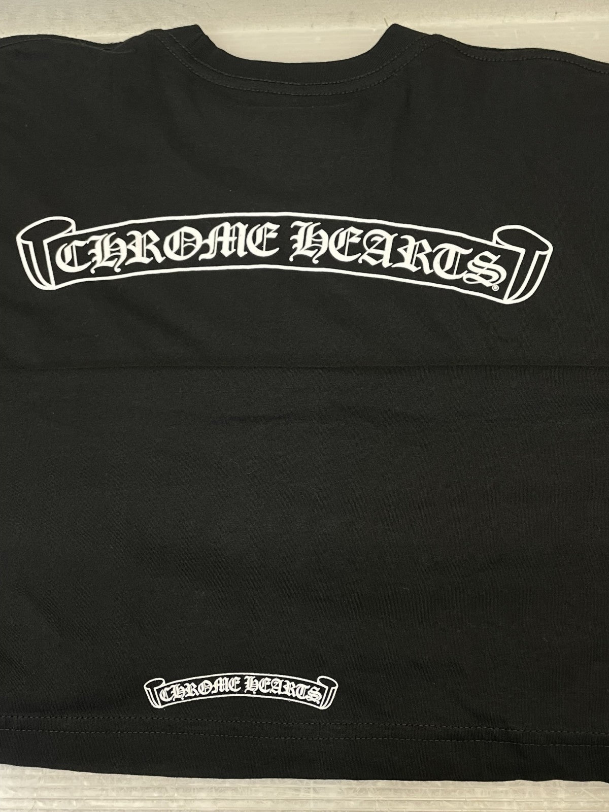 長袖Tシャツ CHROME HEARTS CH L/S/1 スクロールラベルL/SポケTee XL ブラック