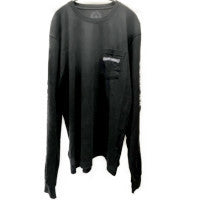 長袖Tシャツ CHROME HEARTS CH L/S/1 スクロールラベルL/SポケTee XL ブラック