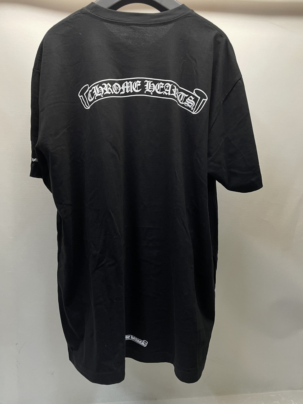 半袖Tシャツ CHROME HEARTS CH CRS SCROLL LABEL スクロールラベルS/STee XXL ブラック