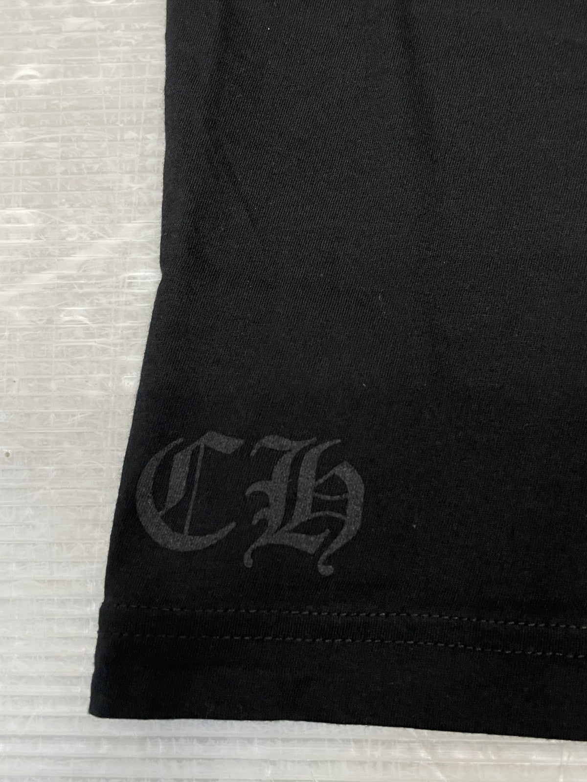 半袖Tシャツ CHROME HEARTS CH CRS SCROLL LABEL スクロールラベルS/STee XXL ブラック