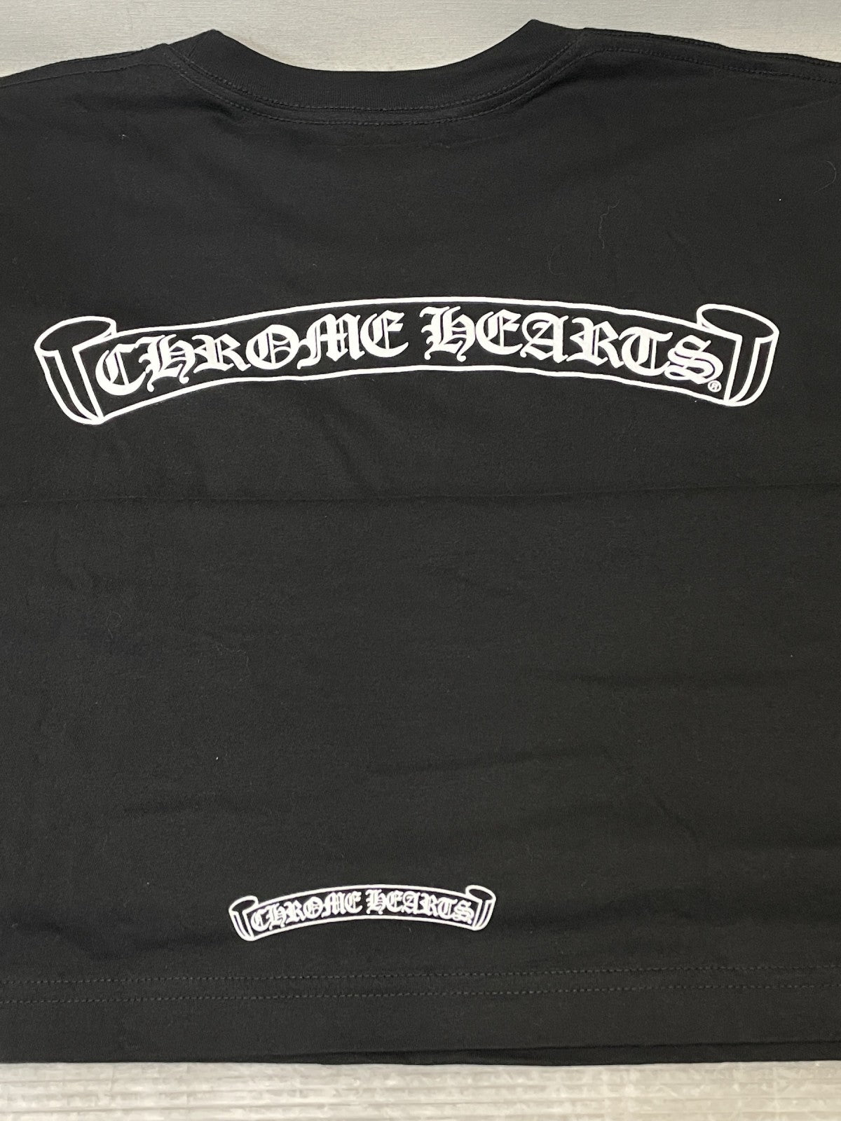 半袖Tシャツ CHROME HEARTS CH CRS SCROLL LABEL スクロールラベルS/STee XXL ブラック