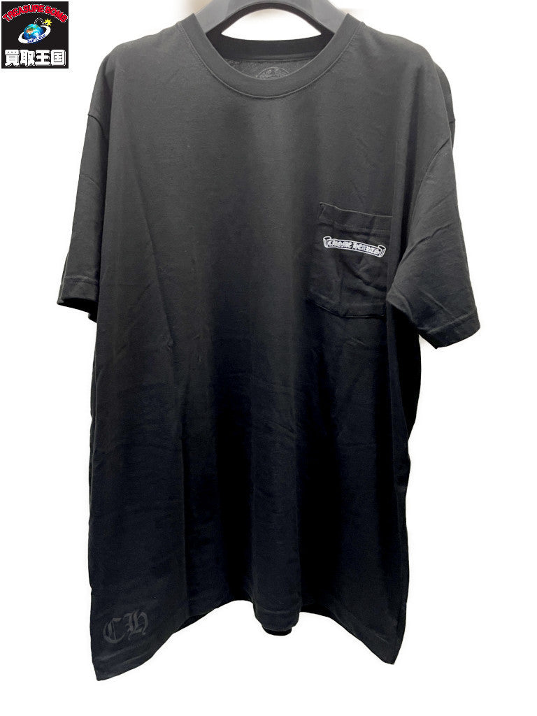 半袖Tシャツ CHROME HEARTS CH CRS SCROLL LABEL スクロールラベルS/STee XXL ブラック
