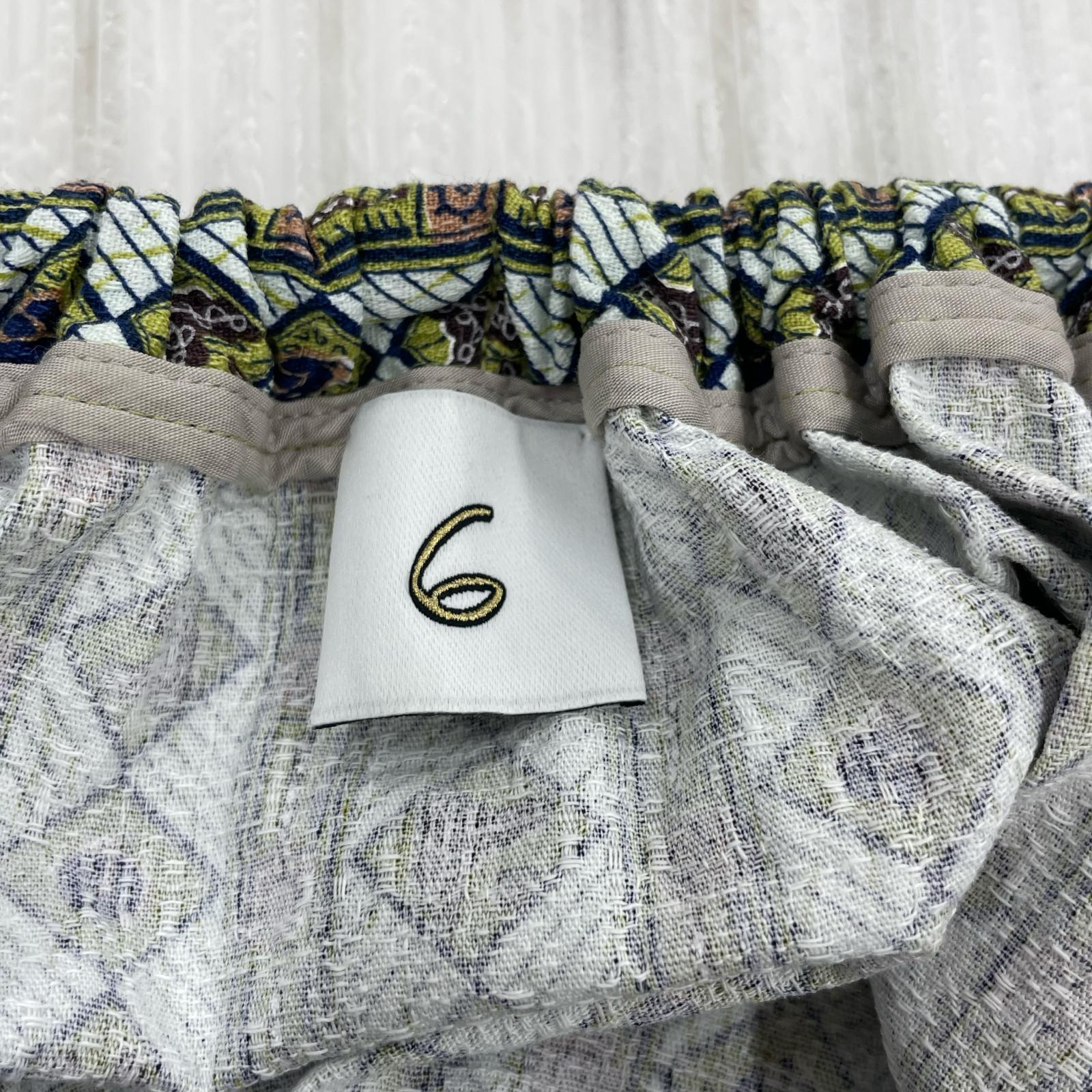 ワンピース COTTON BATIK MOTIF 総柄 38 グリーン