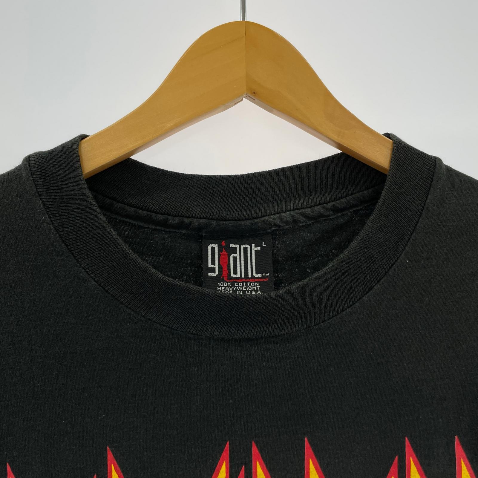 半袖Tシャツ Def Leppard 90s THE 7-DAYS WEEKEND TOUR L ブラック