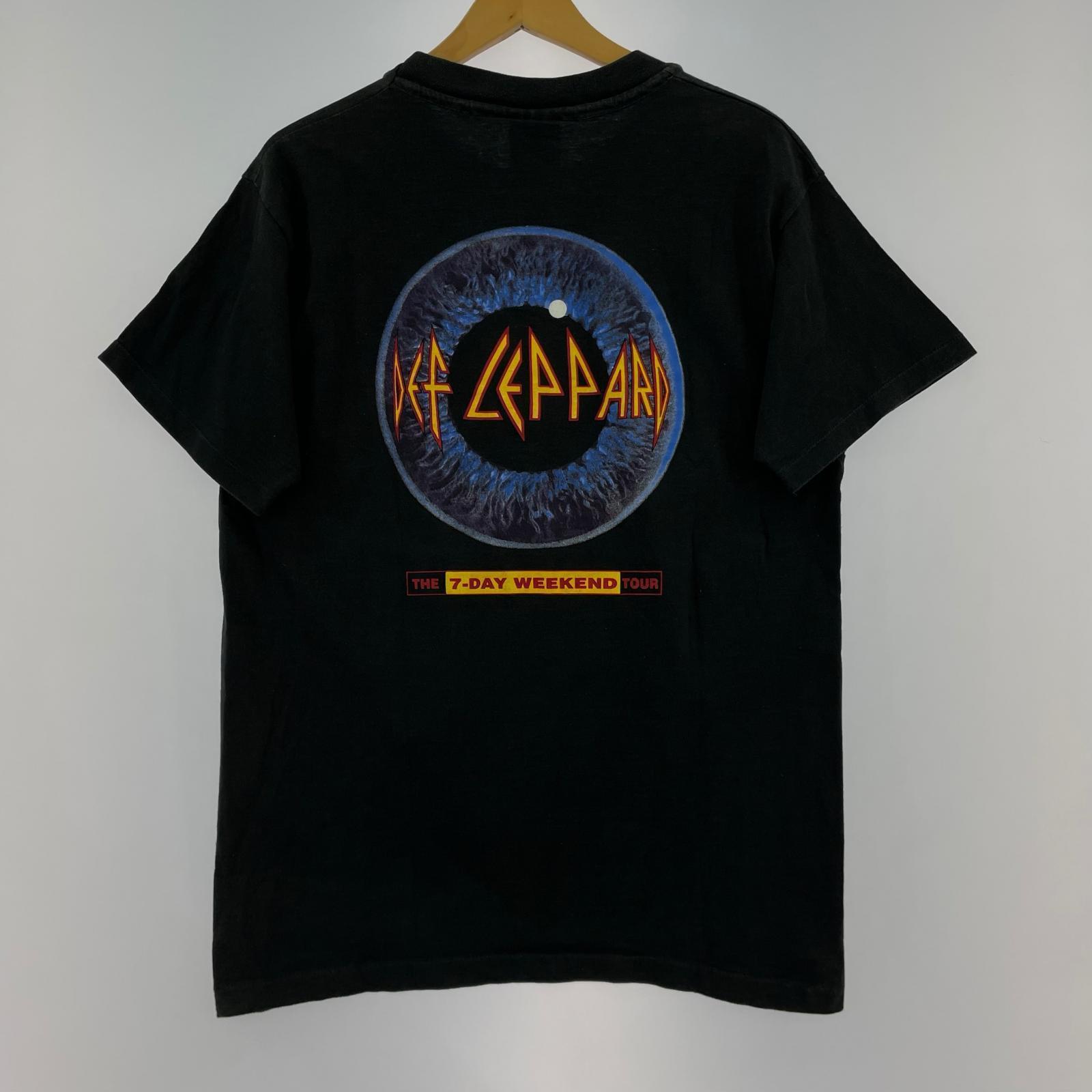 半袖Tシャツ Def Leppard 90s THE 7-DAYS WEEKEND TOUR L ブラック