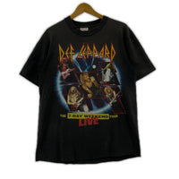 半袖Tシャツ Def Leppard 90s THE 7-DAYS WEEKEND TOUR L ブラック