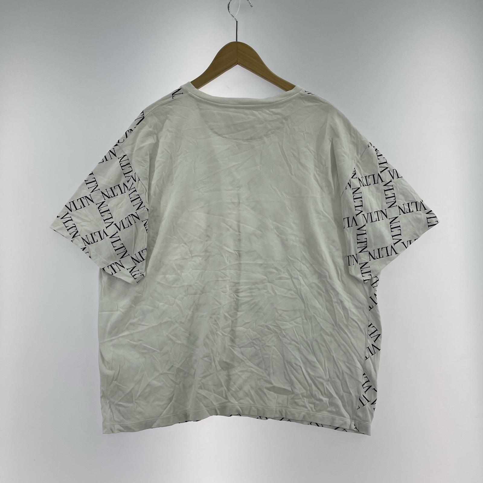 半袖Tシャツ 総柄 マルチロゴ ホワイト M