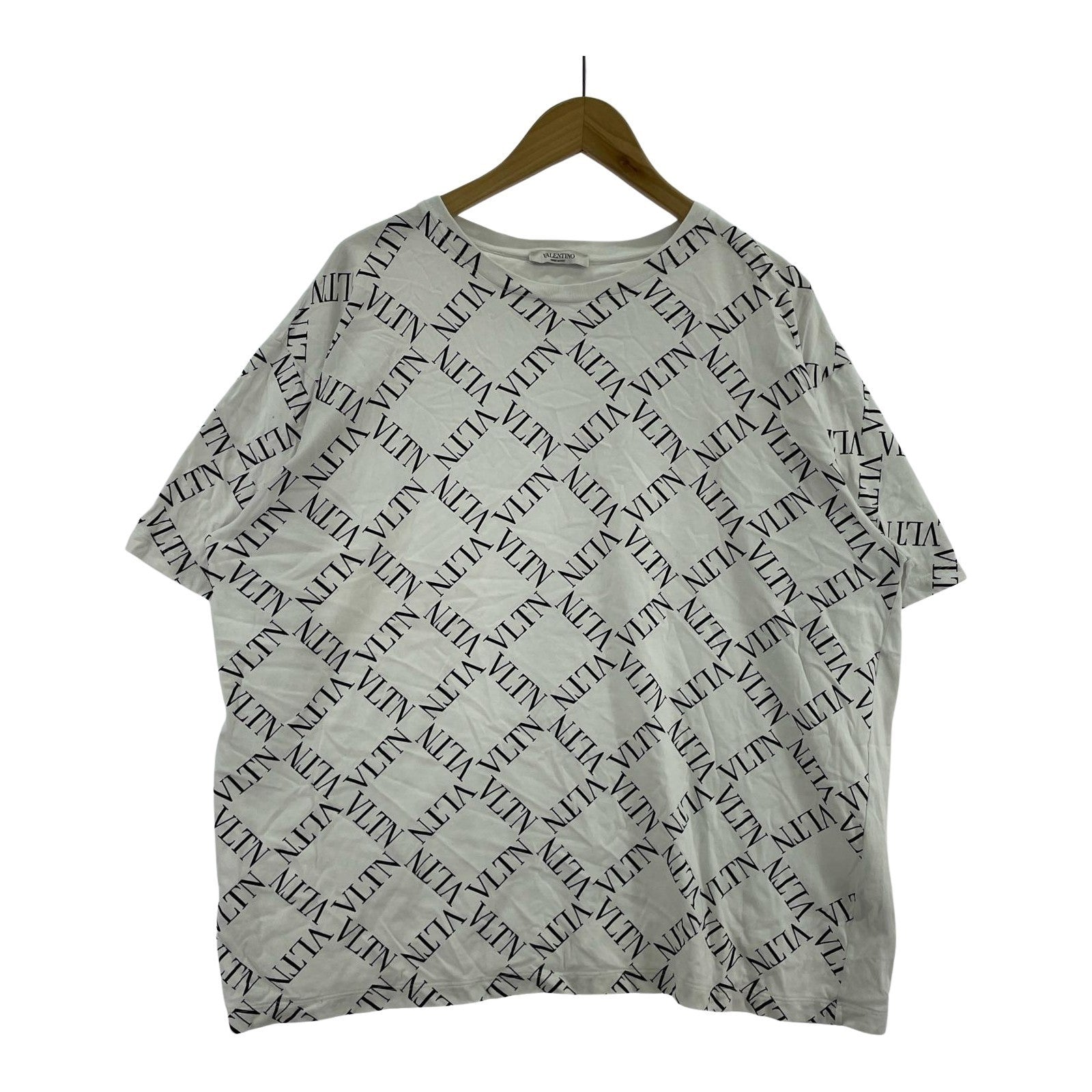 半袖Tシャツ 総柄 マルチロゴ ホワイト M
