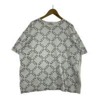 半袖Tシャツ 総柄 マルチロゴ ホワイト M