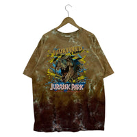 半袖Tシャツ 90s USA製 JURASSIC PARK プリントTee タイダイ(L) L ブラウン