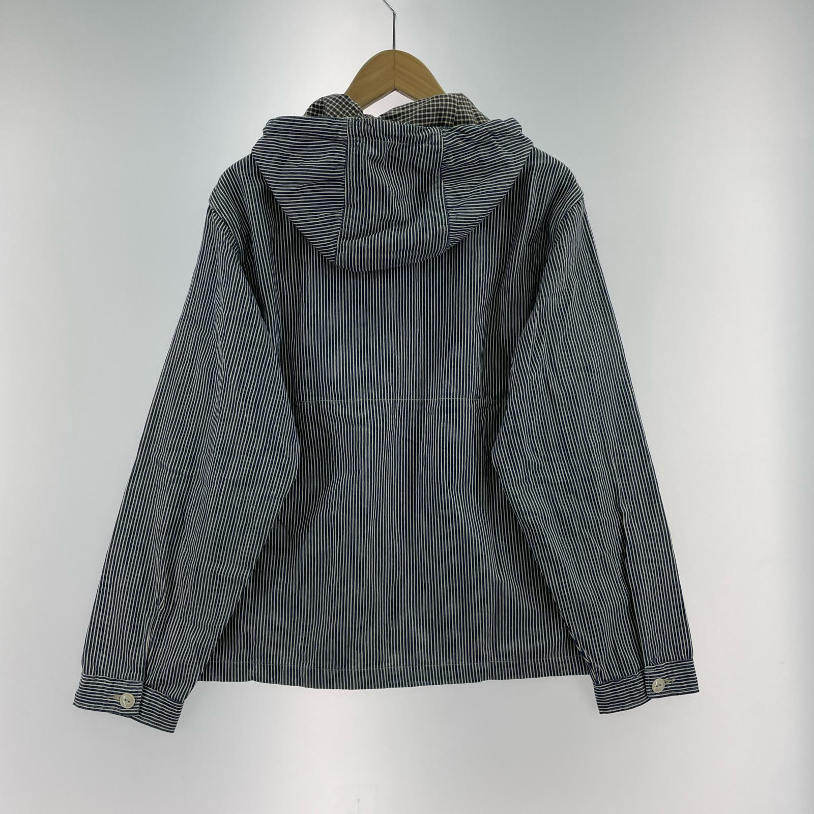 パーカー RRL INDIGO STRIPED TWILL HOODED JACKET S ブルー S ブルー