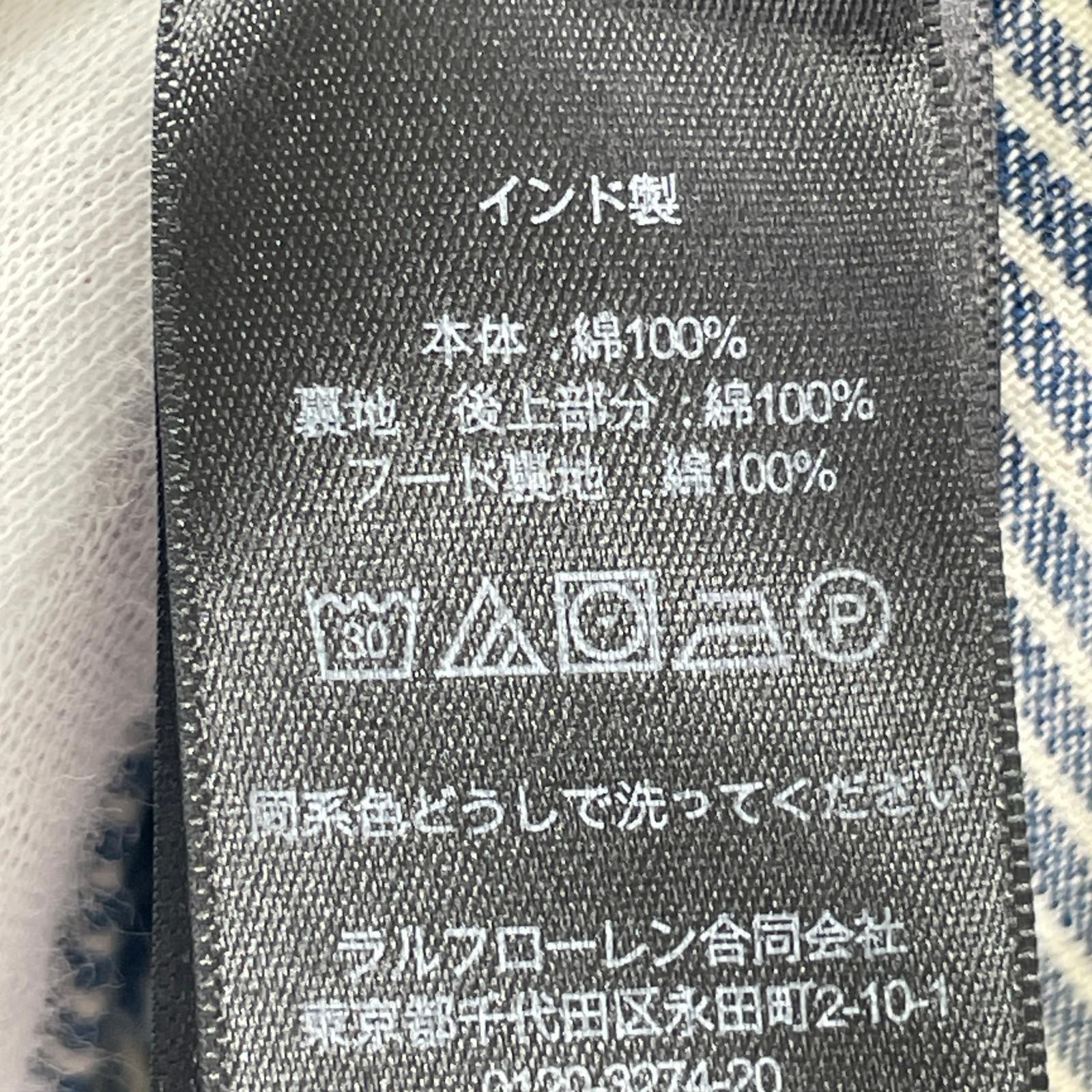 パーカー RRL INDIGO STRIPED TWILL HOODED JACKET S ブルー S ブルー