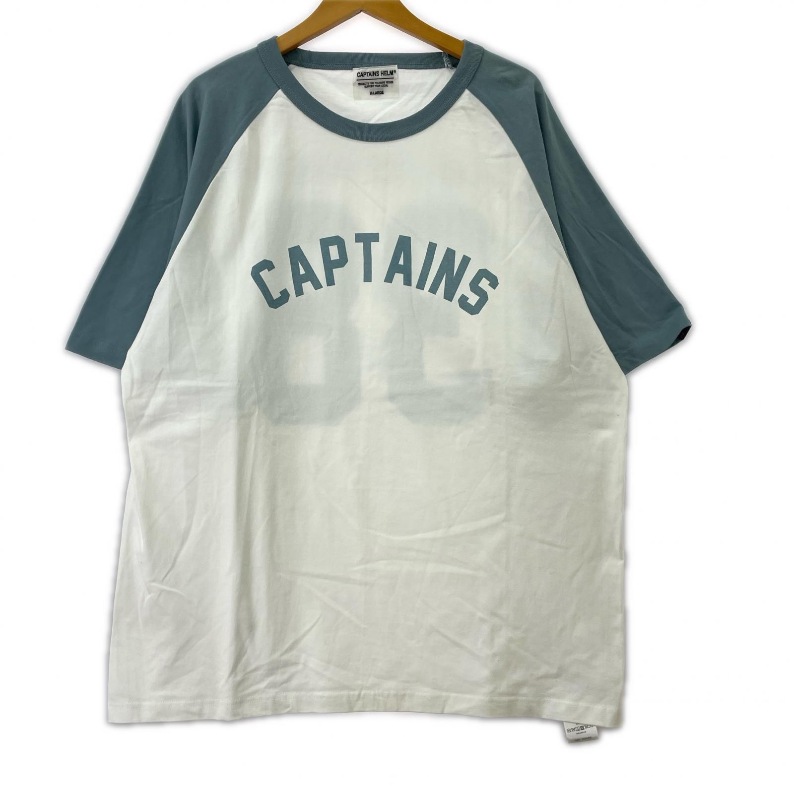 半袖Tシャツ 25SS/COLLEGE LOGO RAGLAN TEE/白水色系/XL