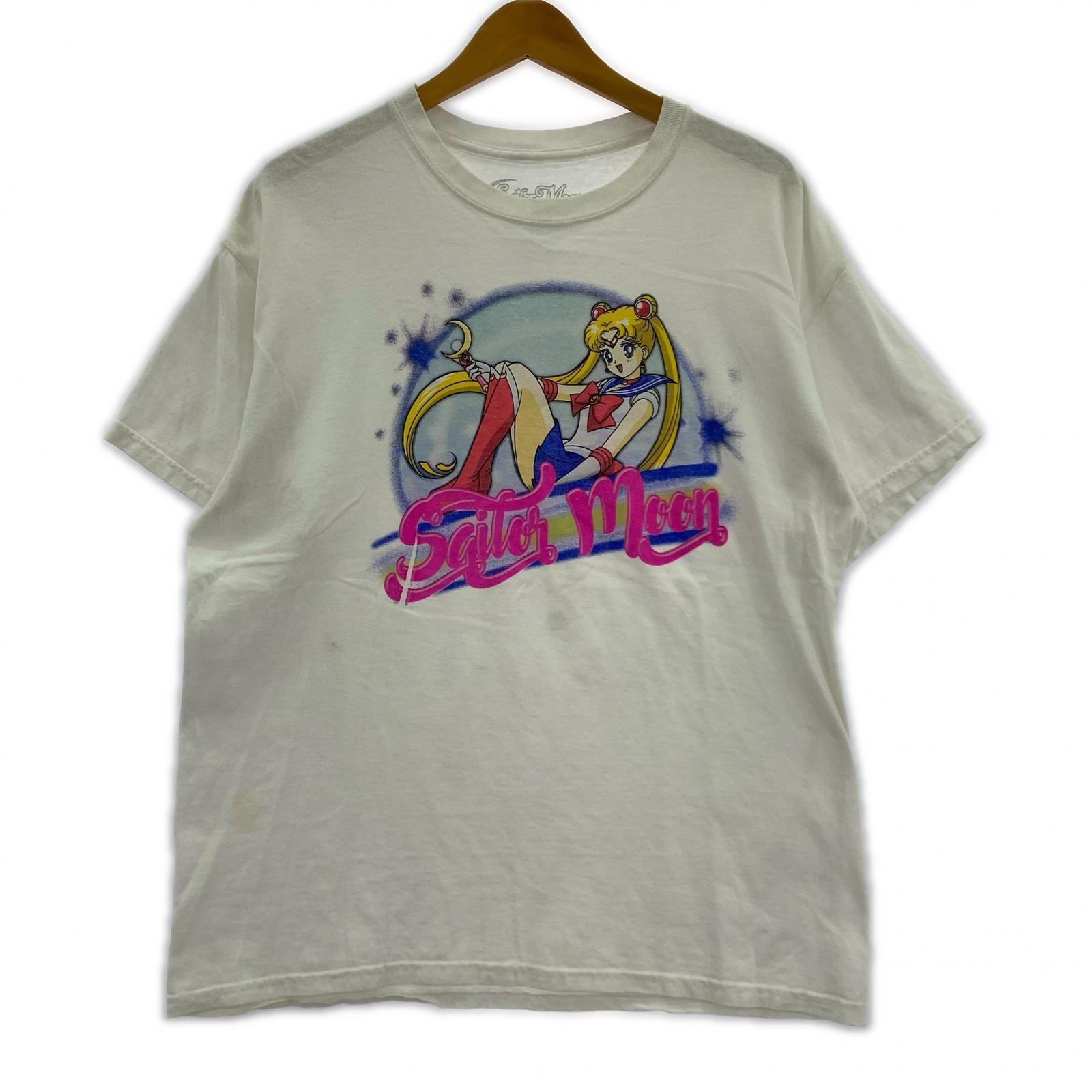 半袖Tシャツ 00’s セーラームーン プリントTEE 白 L ホワイト