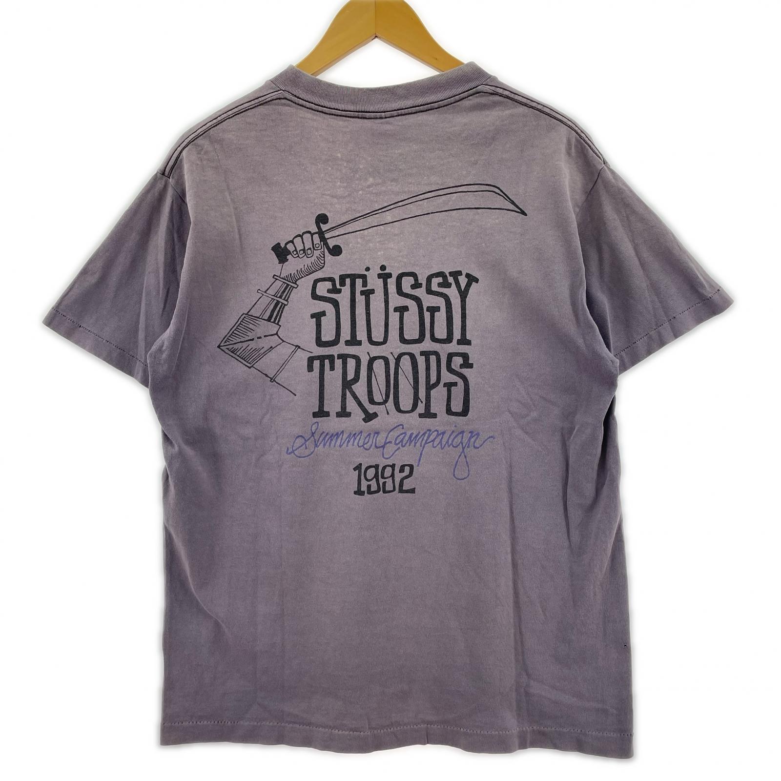 半袖Tシャツ 90’s ”STUSSY TROOPS 1992” TEE パープル