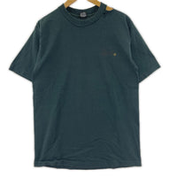半袖Tシャツ 80’s 黒タグ バックロゴプリントTEE 深緑 L