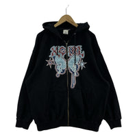 パーカー BUTTERFLY ZIP UP HOODIE BLK S S ブラック