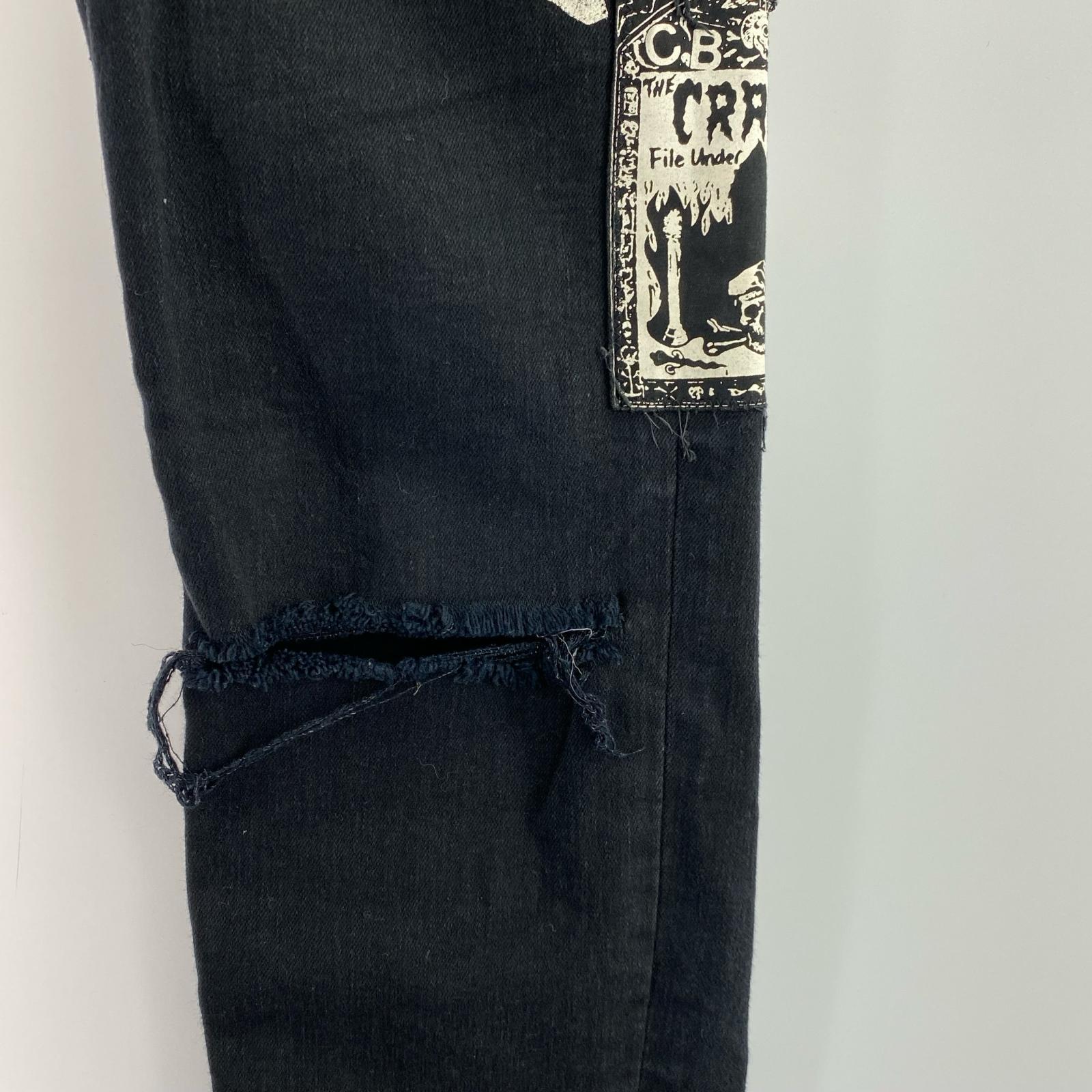 デニムパンツ 16SS ×Cramp スキニーパンツ 黒 M M ブラック