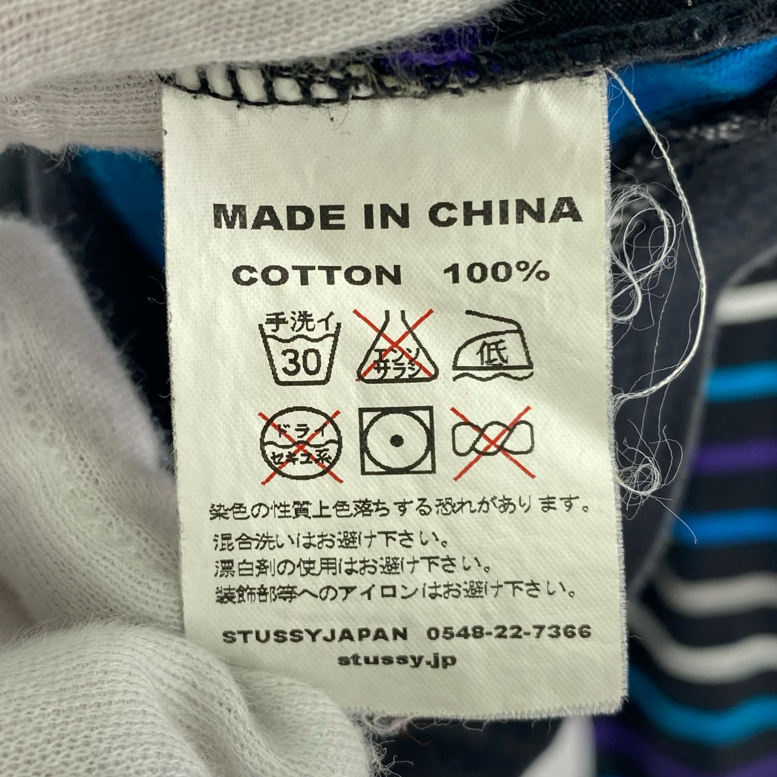 長袖シャツ ボーダー M ブラック