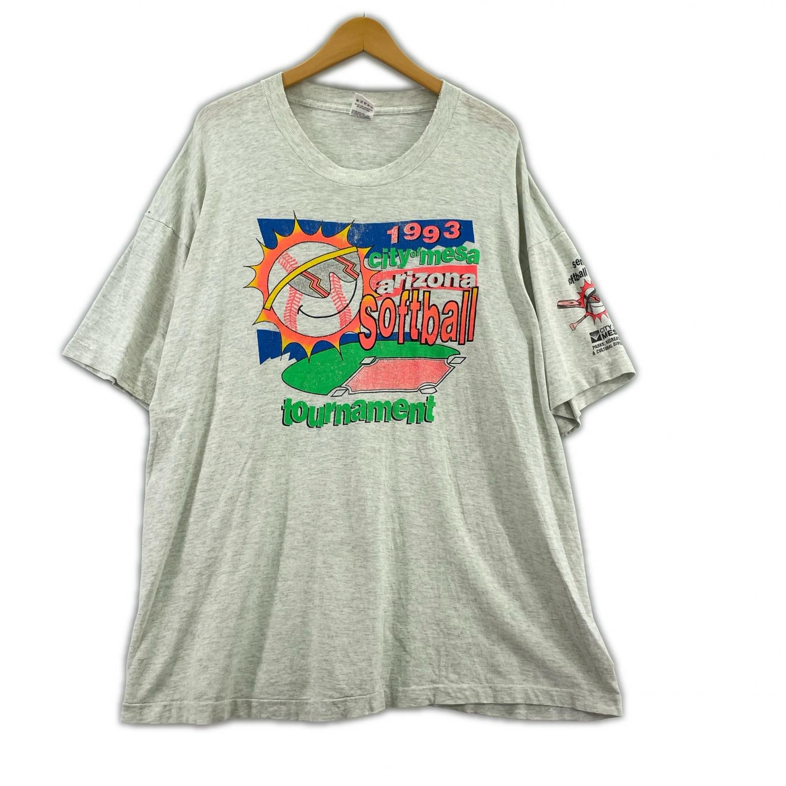 半袖Tシャツ 1993/arisona softball tournament グレー