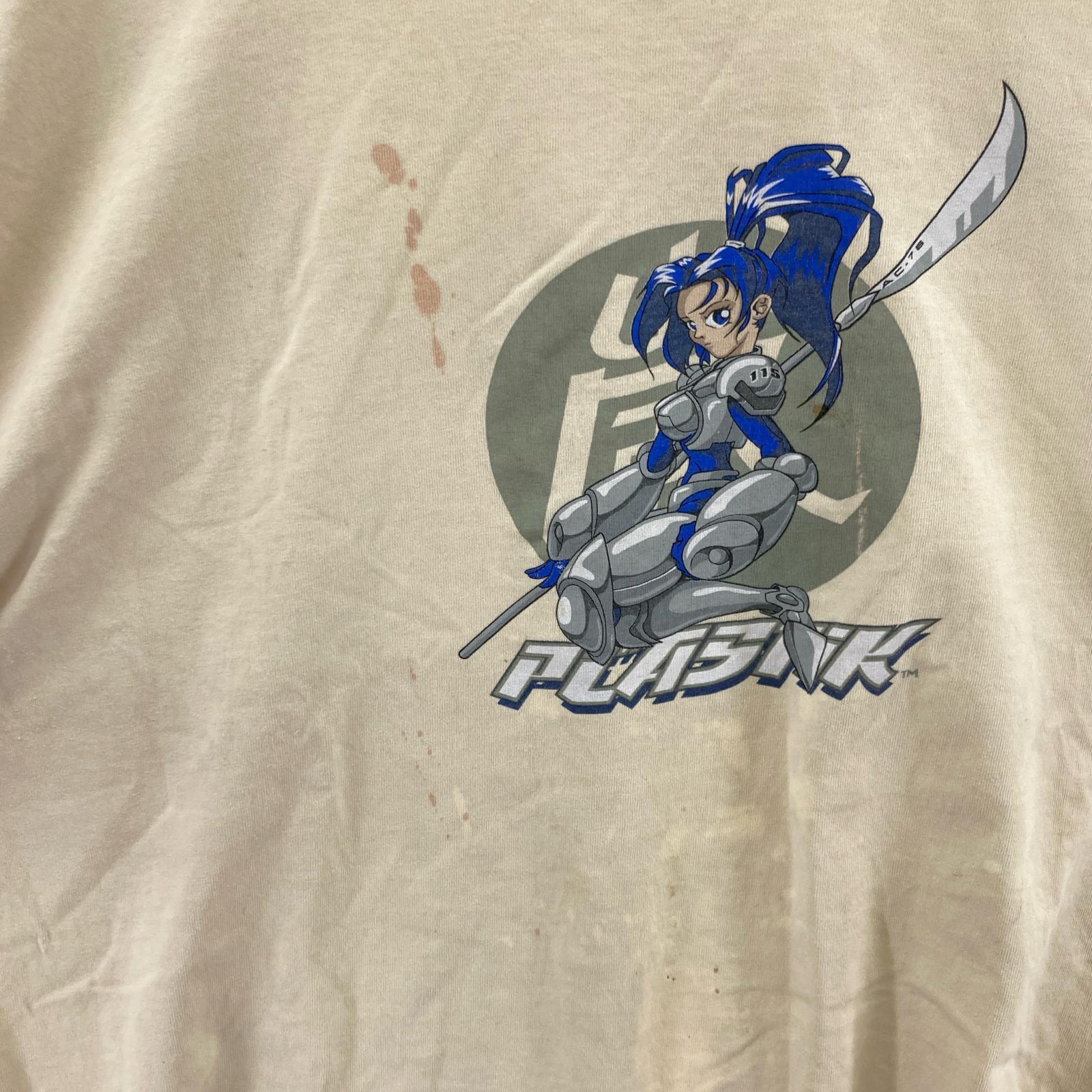 半袖Tシャツ 90s PLASTIK SSTEE ベージュ XXL ベージュ