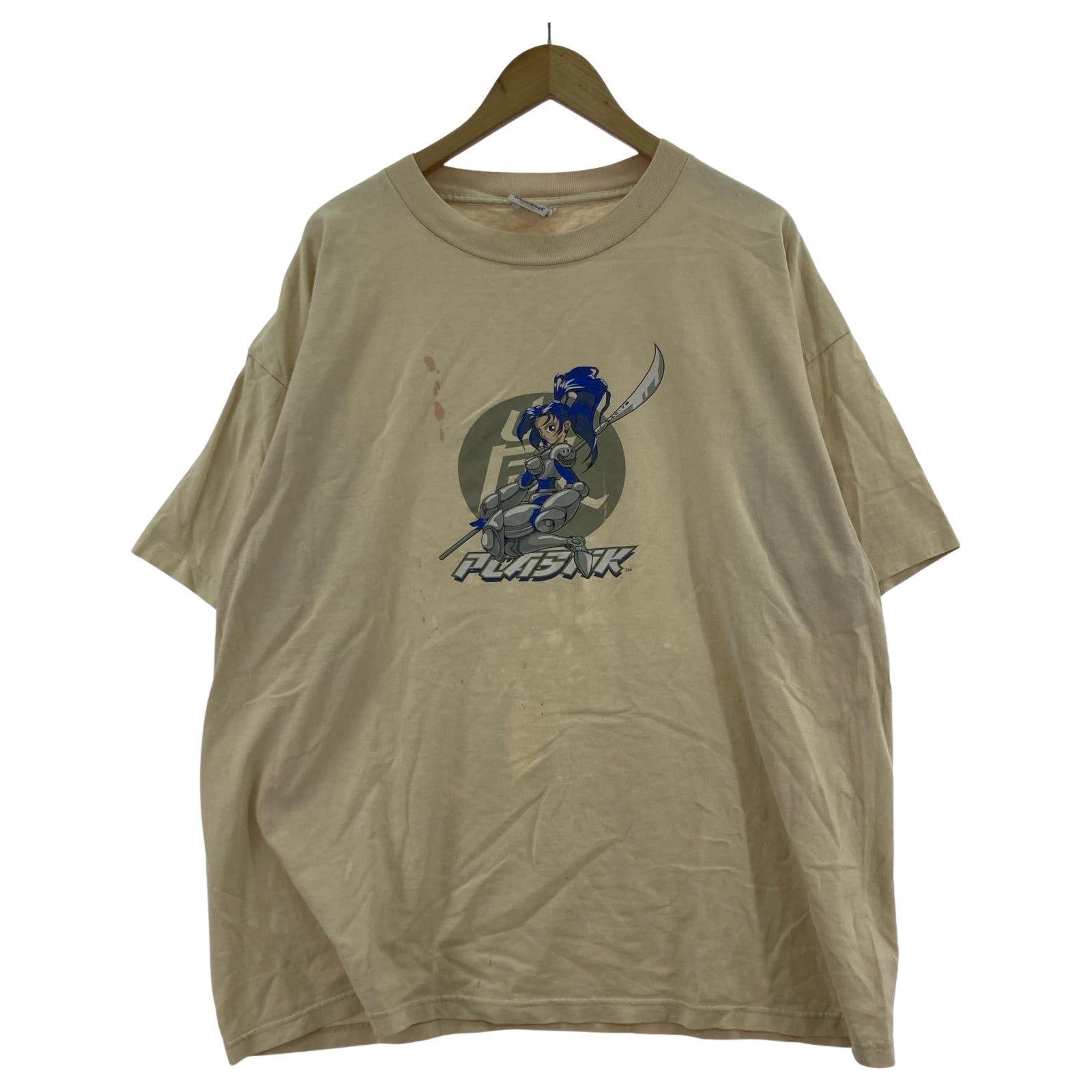 半袖Tシャツ 90s PLASTIK SSTEE ベージュ XXL ベージュ