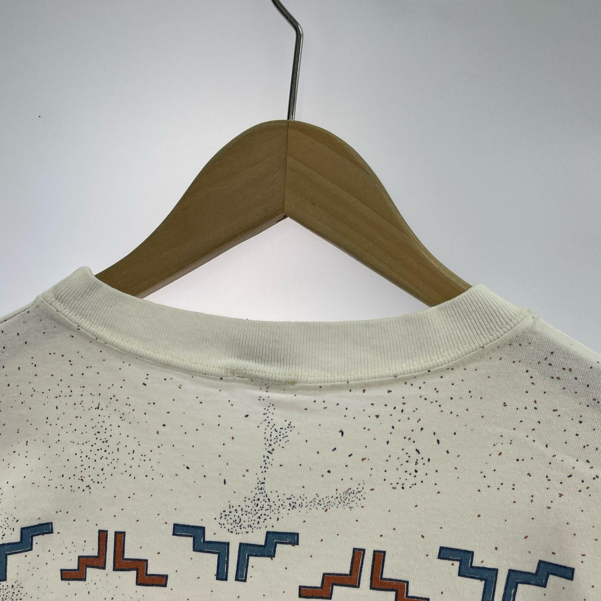 半袖Tシャツ 90s ネイティブ柄 白 USA製 L L ホワイト