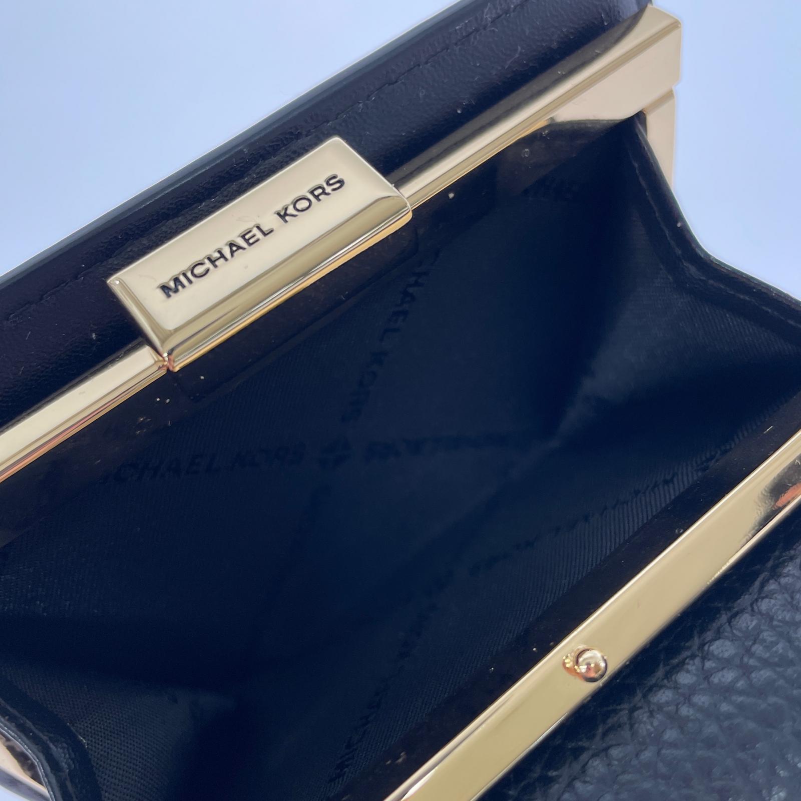 コンパクトウォレット MICHEAL KORS 三つ折り財布 ブラック