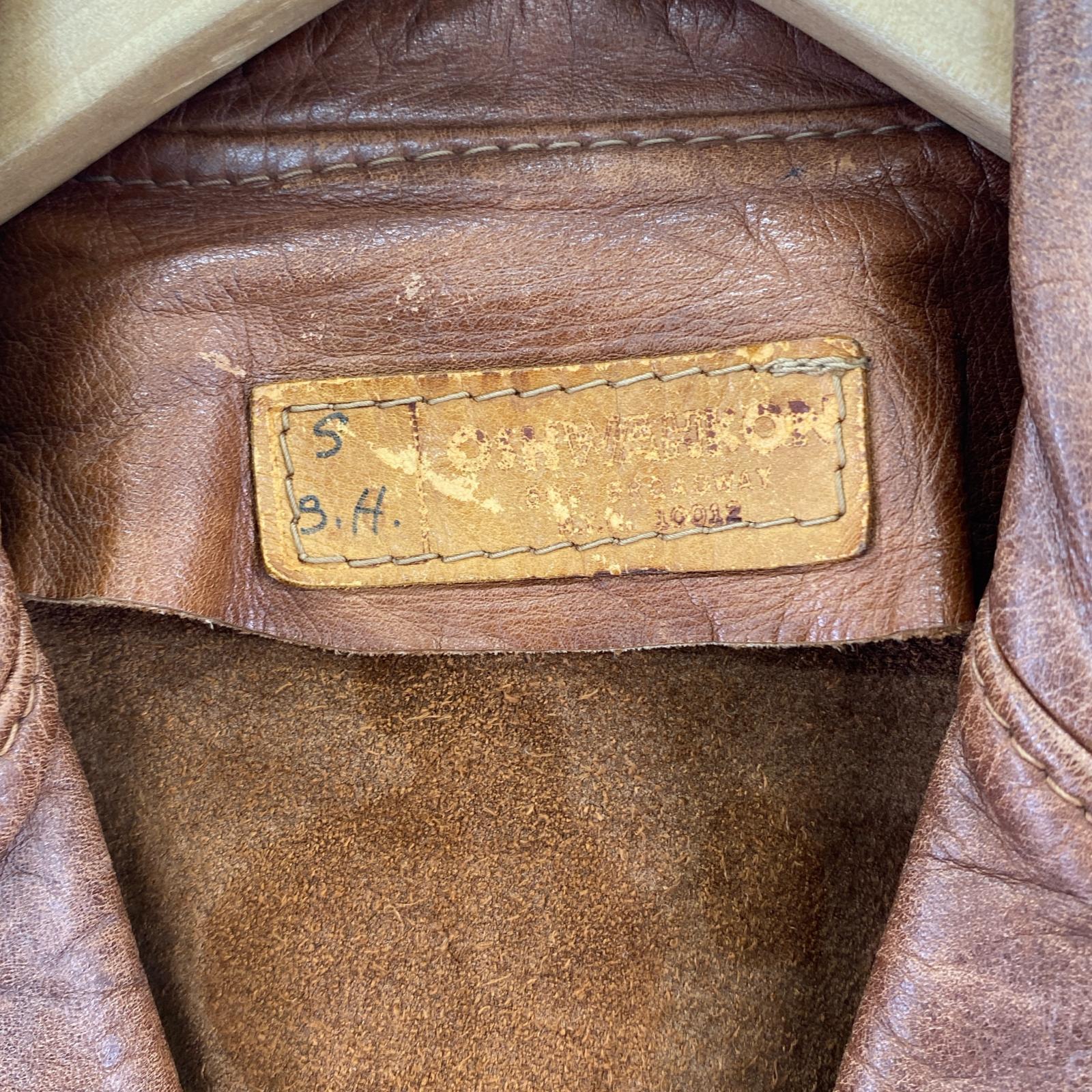 レザージャケット オシュワコン 60S レザージャケット ブラウン