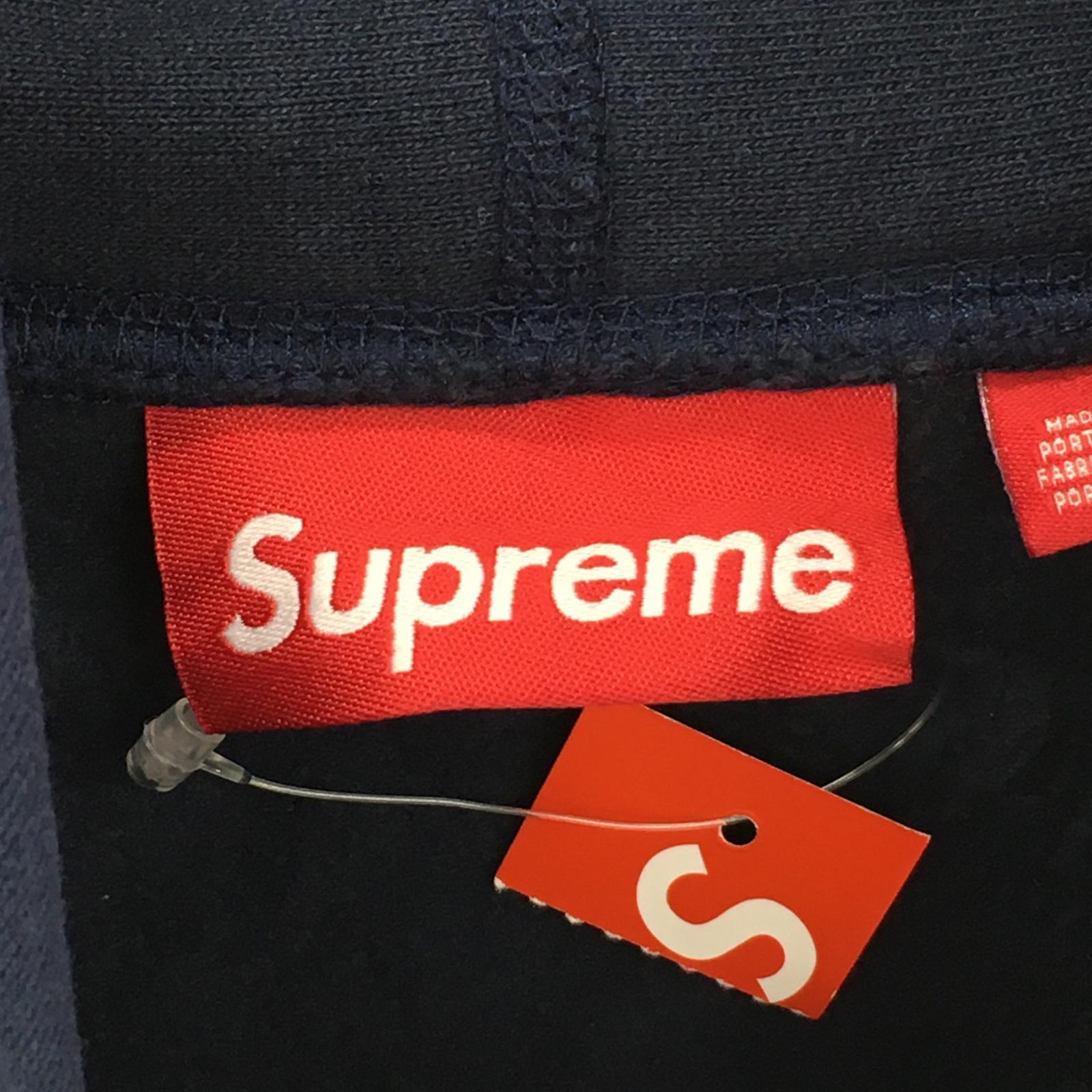 パーカー Supreme 25SS Reverse Hooded Sweatshirt リバースロゴパーカー XL 紺 ネイビー