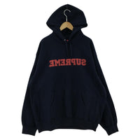 パーカー Supreme 25SS Reverse Hooded Sweatshirt リバースロゴパーカー XL 紺 ネイビー