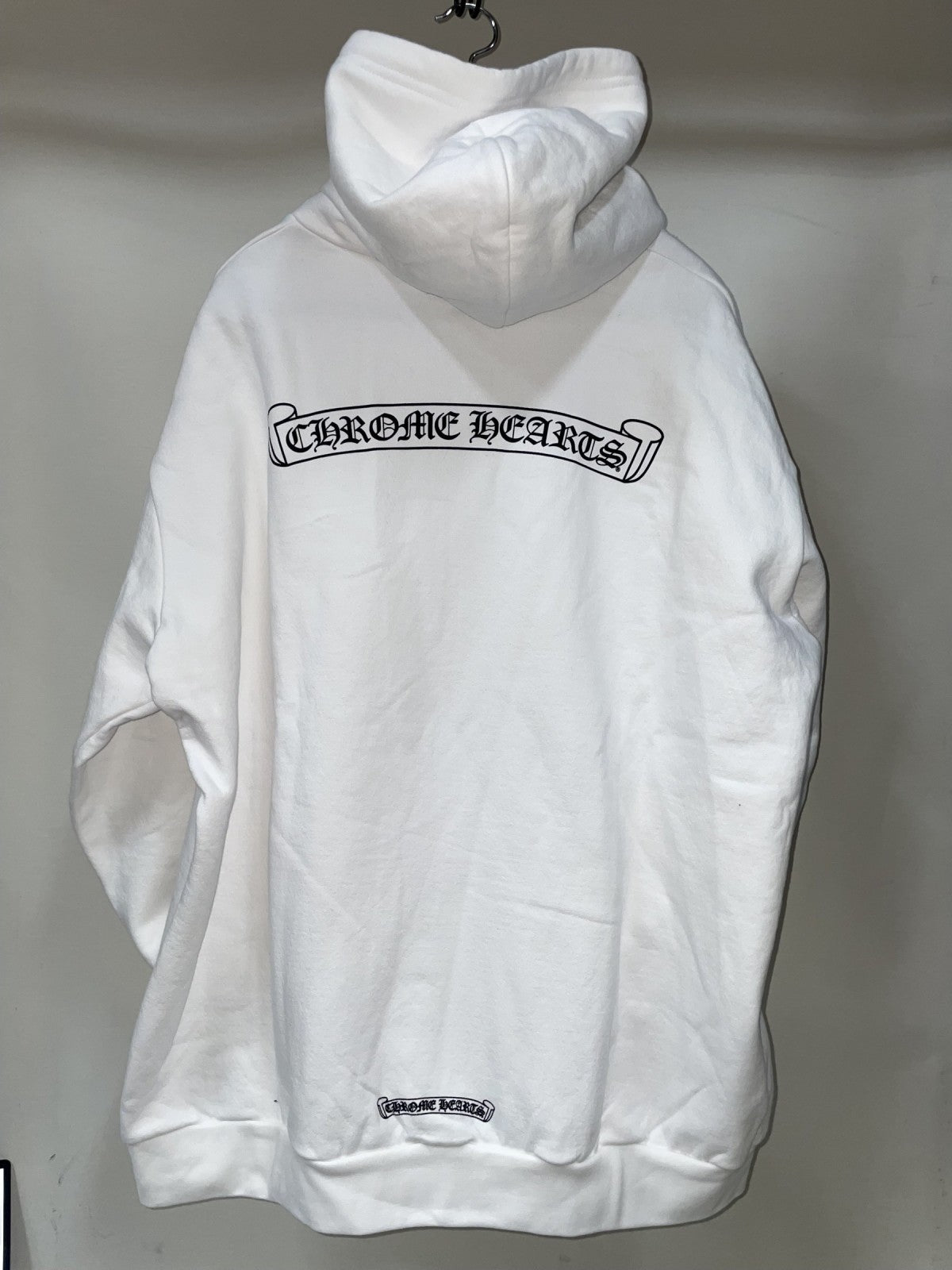 パーカー CHROME HEARTS SWTSHRT HD ZIP スクロールラベル ジップパーカー XL 白